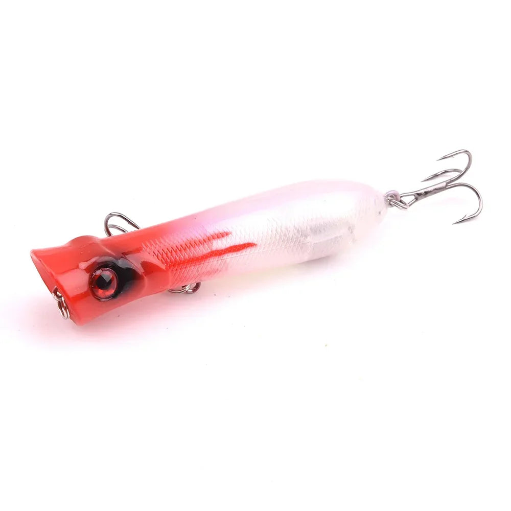 1Pcs 8cm 11g 6# Hooks Pesca Artificial Bait Peche Fishing Tackle Top Water Popper Lure Fishing Wobbler Crankbait