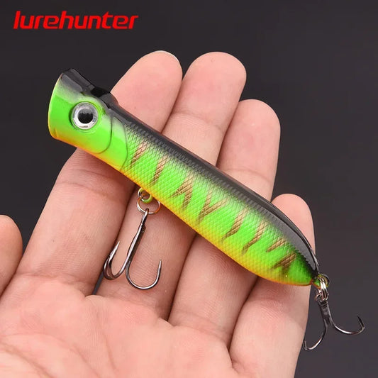 1Pcs 8cm 11g 6# Hooks Pesca Artificial Bait Peche Fishing Tackle Top Water Popper Lure Fishing Wobbler Crankbait