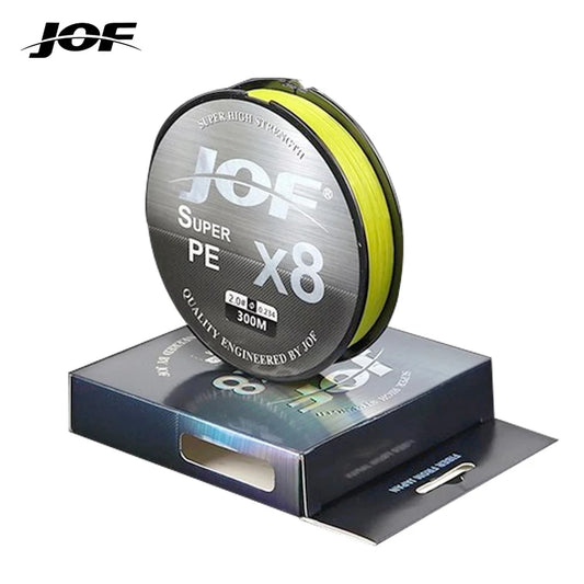 JOF Pesca Carp Fly Fishing line peche PE Braided Multifilamento Wire 8 Strands Accessories 150M 300M 500M 20-100LB Cord New Line